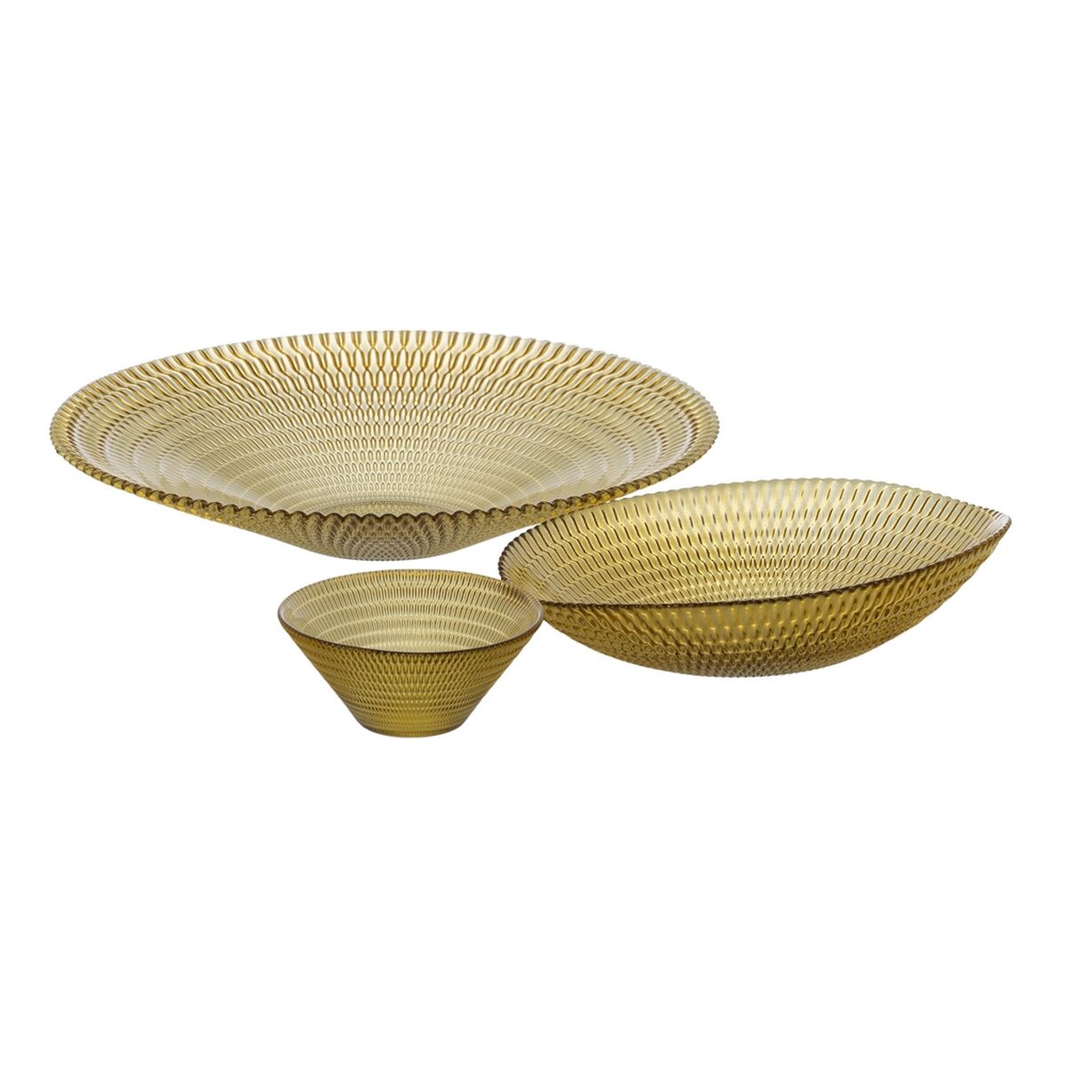Saladier Jaune Verre 14 x 14 x 6 cm